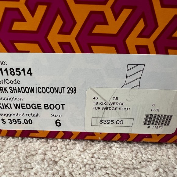 Tory Burch Kiki Wedge Fur Boots : NEW - Picture 7 of 8